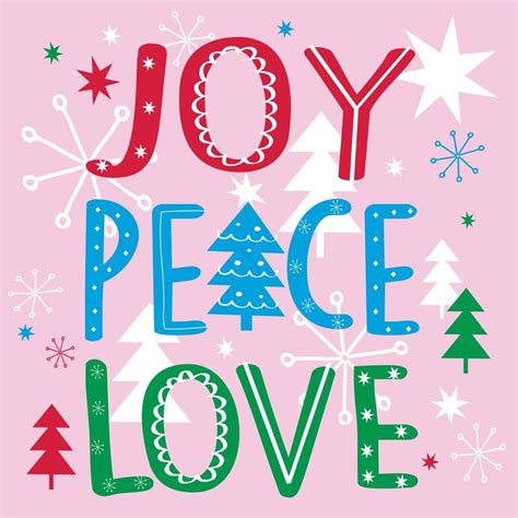 Christmas Joy Peace Love Print 5396730 Vector Art At Vecteezy