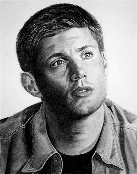Dean Winchester Season 6 Drawing Supernatural Male Portrait