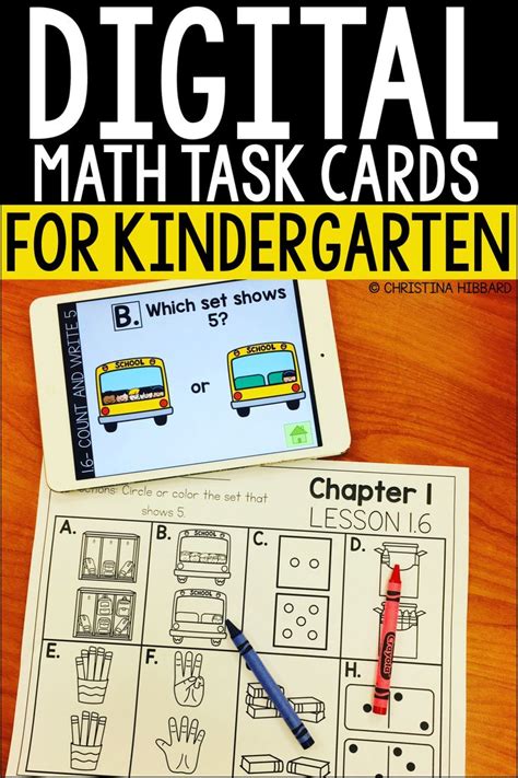 Distance Learning Go Math Kindergarten Digital Task Cards Bundle Go