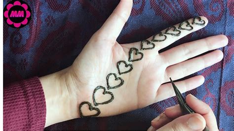 Attractive Heart Mehendi Design Beautiful And Easy Henna Hearts Youtube