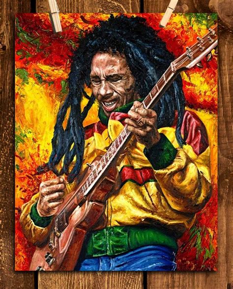 Bob Marley Rocking Abstract Concert Wall Art 8 X 10s