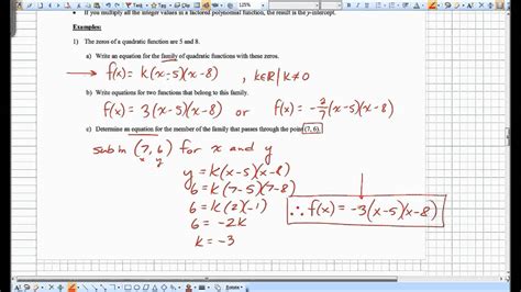 Lesson 3.3 c - Families of Polynomial Functions - YouTube