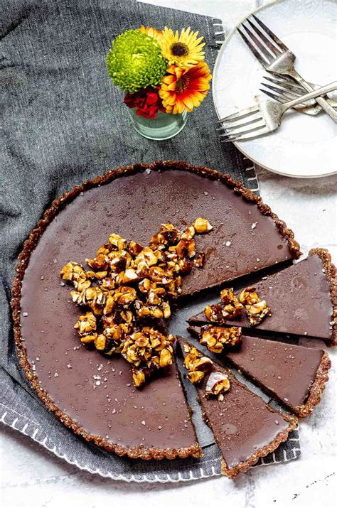 Chocolate Tart With Roasted Hazelnuts Recipe In Chocolate Tart