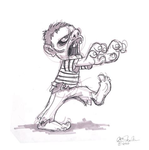 The Ol Sketchbook 21 Days Of Halloween Doodles Day 16 Zombie