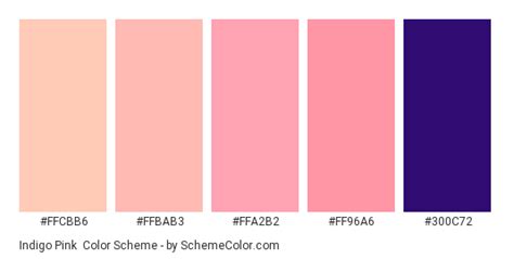 In the rgb color model, light pink has red values 255, green value 182 and blue value 193. Indigo Pink Color Scheme » Pink » SchemeColor.com
