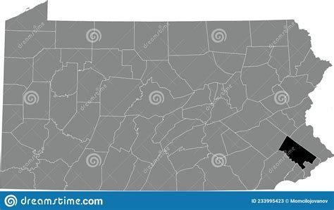 Location Map Of The Montgomery County Of Pennsylvania Usa Stock Vector
