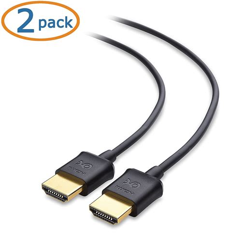 Cable Matters 2 Pack Ultra Thin Hdmi Cable 6 Ft Ultra Slim Hdmi Cable