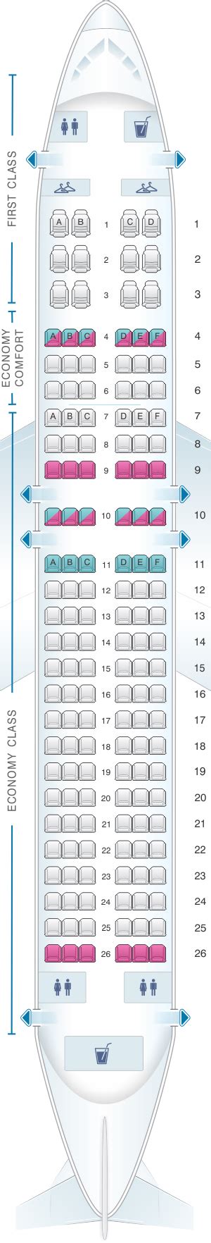 Plan De Cabine Delta Airlines Airbus A320 200 32032r Seatmaestrofr