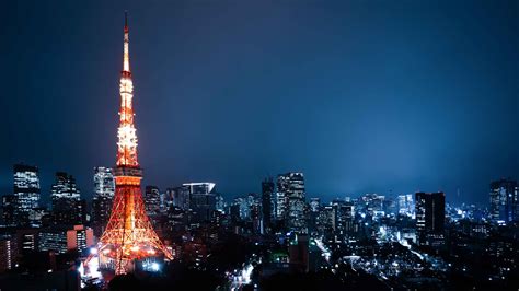Building City Japan Night Tokyo Tokyo Tower Hd City Wallpapers Hd