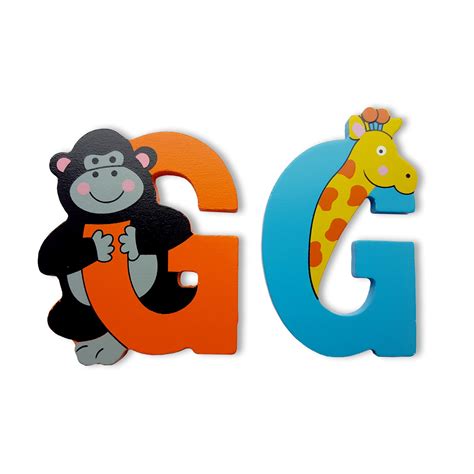Wooden Jungle Animal Alphabet Letters Personalised Bedroom