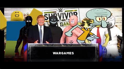 Wwe 2k23 Wargames Roblox Noob Patrick Star Spongebob Donald Trump
