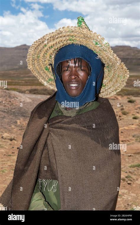 Basotho Shepherd Sani Top Lesotho Stock Photo Alamy