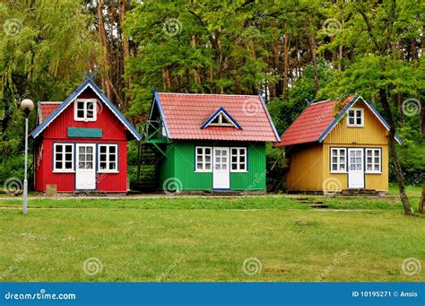 Three Little Houses Stock Image Image 10195271