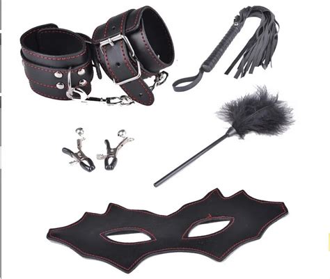 Bondage Restraints Products For Sexy Shopping Women Sex Toy Mask Whips Handingcuffs 5 Sets