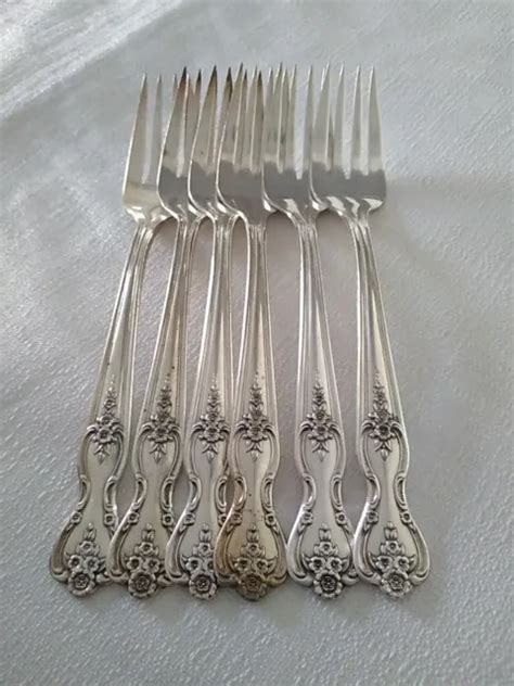 Wm Rogers Mfg Co Extra Plate Original Rogers Lot Of 6 Salad Forks 29