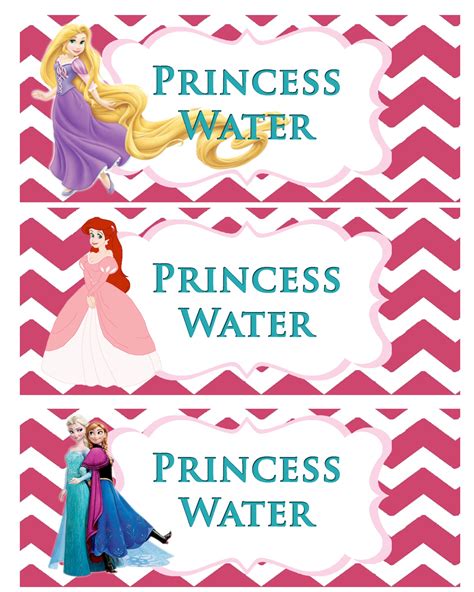 Disney Princess Printable Labels Frozen Name Tag Inspired Fashionable