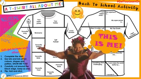 Allroundres Back To School Activity All About Me T Shirt By