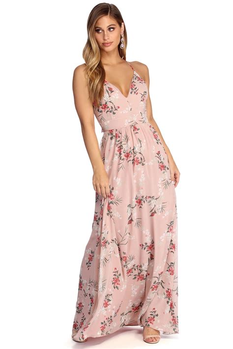 Rose Bloom In Florals Maxi Dress Maxi Dress Long Dress Casual Style