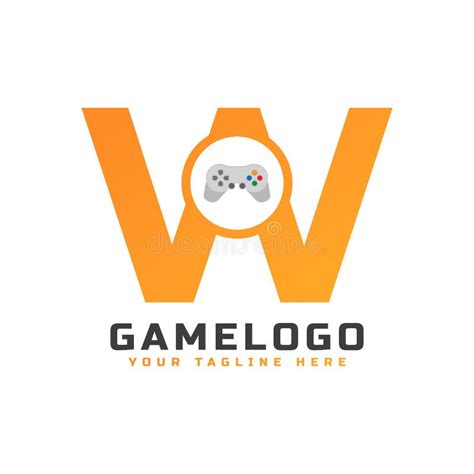 Initial Letter W With Game Console Icon And Pixel For Gaming Logo