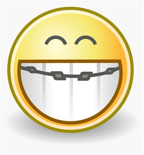 Smile Braces Face Emoji Hd Png Download Kindpng