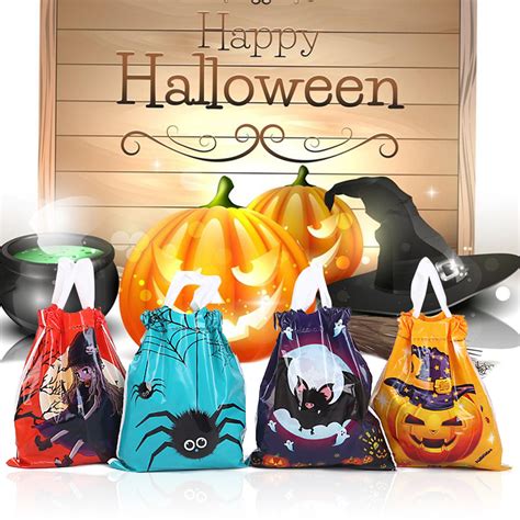 50 Packs Trick Or Treat T Bags Halloween Drawstring