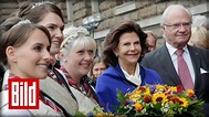 Schwedens Königspaar Königin Silvia und Carl Gustaf in Hamburg - YouTube