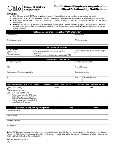 Form Ua 3 Bwc 8003 Fill Out Sign Online And Download Printable Pdf