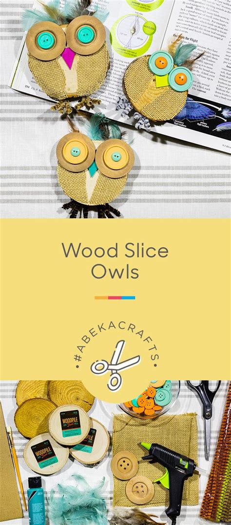 Wood Slice Owls Animal Crafts For Kids Homeschool Crafts Owl Crafts
