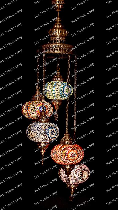Lamodahome Mosaic Chandelier Mosaic Lamp Turkish Lamp Moroccan Lantern