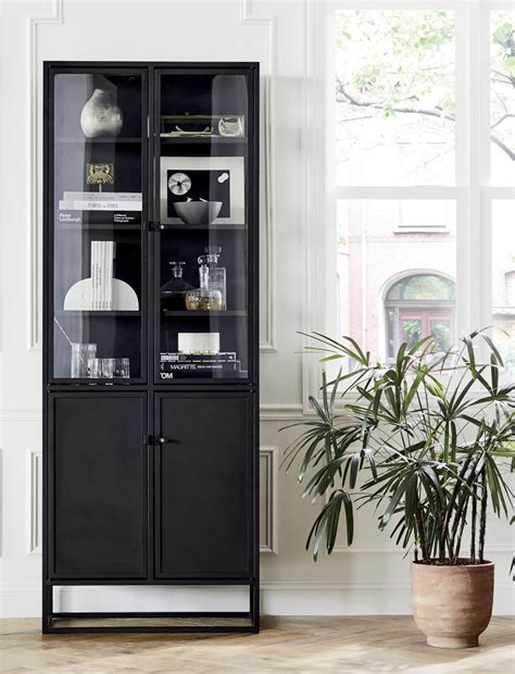 Casement Black Tall Cabinet In 2021 Living Room Display Cabinet
