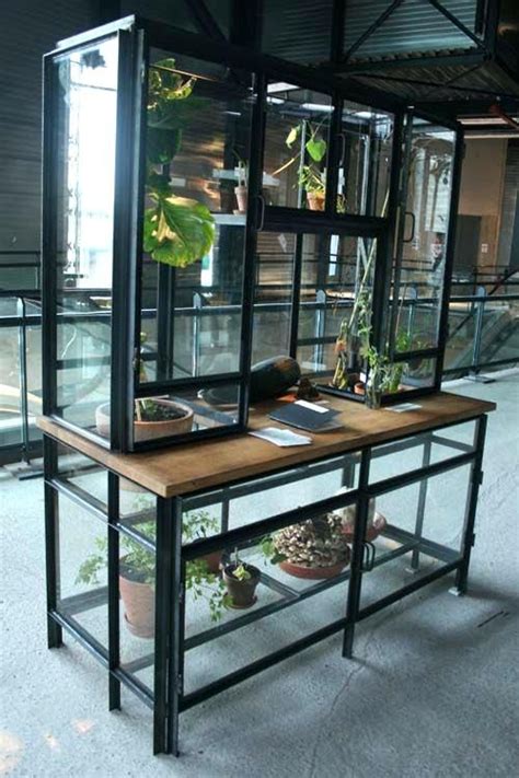 Ikea detolf/fabrikör/milsbo/rudsta used as greenhouse use #ikeagreenhousecabinet or tag to be featured created by @robinschoutenart. greenhouse cabinet perfect kitchen for a pottery collector ...