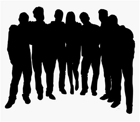 Group Of People Clip Art Black And White
