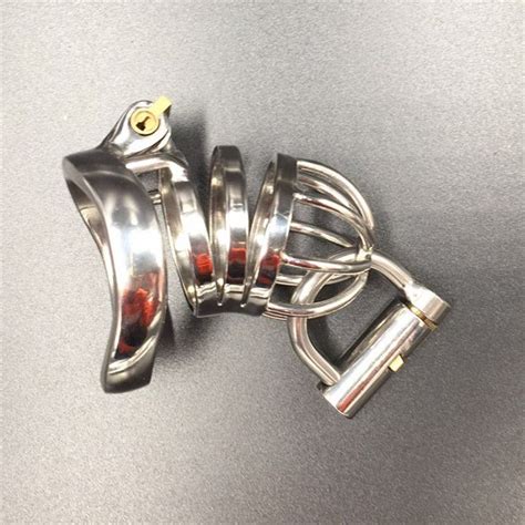 Stainless Steel Pa Lock Prince Albert Piercing Male Chastity Device