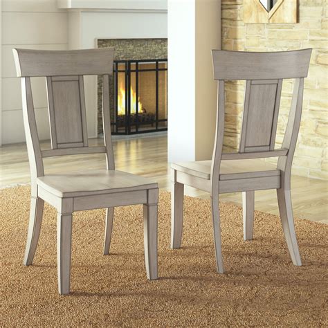 Weston Home Farmhouse Wood Dining Chair With Panel Back Set Of 2 Antique White