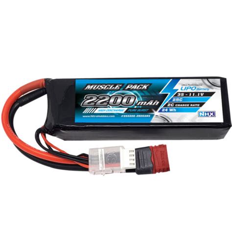 Nhx Muscle Pack 3s 111v 2200mah 25c Lipo Battery W Deans Connector Ebay