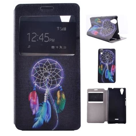 Saturcase Housse Coque Pour Wiko Rainbow Lite 4G Beau Campanule Motif