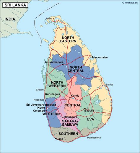 Srilanka Political Map Order And Download Srilanka Political Map