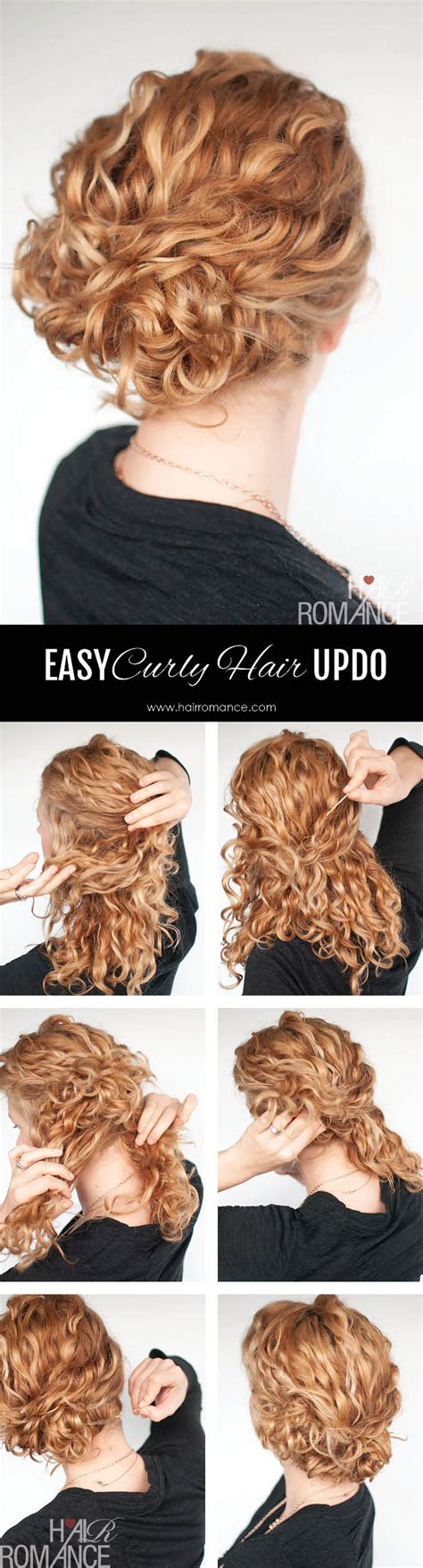 Super Easy Updo Hairstyle Tutorial For Curly Hair Hair