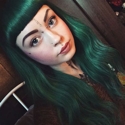 This color comes in shades of teal blue, teal green, dark teal hair, pastel, and light teal hue. Not Your Typical Hair Blog | Dark green hair, Green hair ...