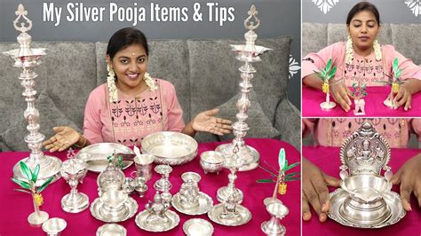 My Silver Pooja Items Collection And Tips Karthikha Channel Silver