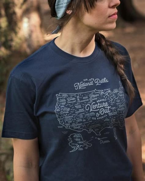 The Landmark Project National Parks Map T Shirt Rei Co Op National