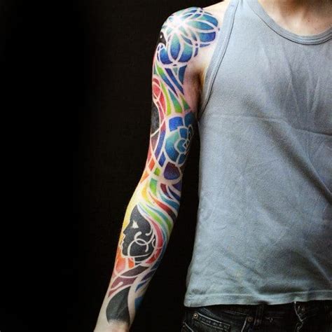 Let's take a look at the tattoo designs for men below to get started! 70 Colorful Tattoos For Men - Vivid Ink Design Ideas