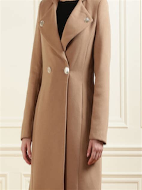 Buy Rinascimento Women Beige Solid Double Breasted Overcoat Coats For Women 20643764 Myntra