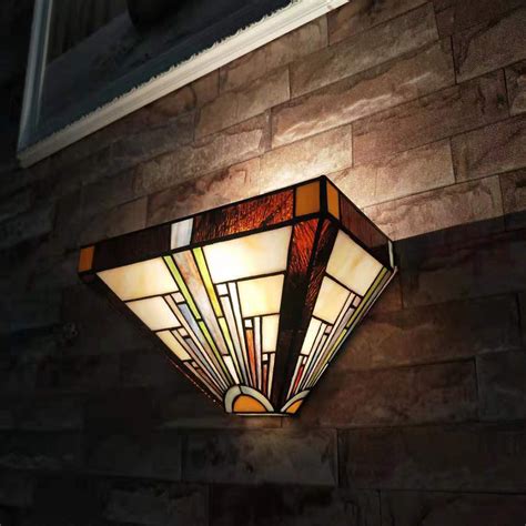 Tiffany Style1 Light Wall Sconce Stained Glass Wall Sconces