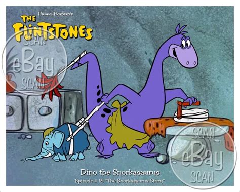 Rare Flintstones Cartoon Tv Photo Hanna Barbera Studios Dino