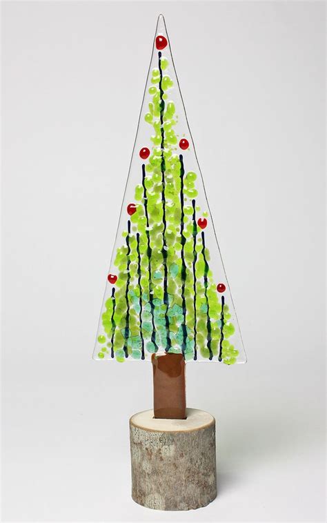Christmas Trees By Terry Gomien Avant Garden Art Glass Sculpture