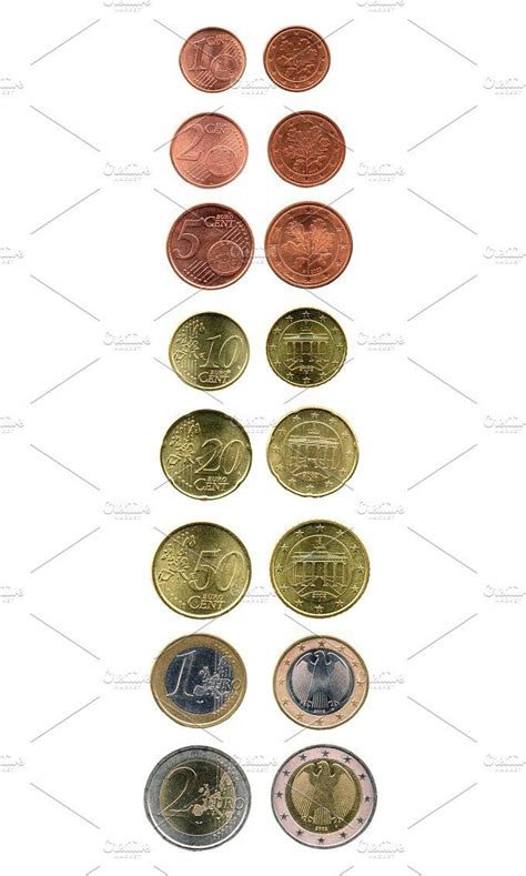 Euro Coins Isolated Containing Euro Coin And Coins Euro Coins