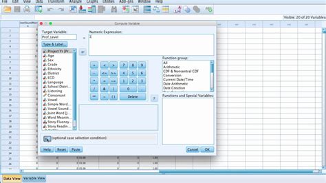 Creating A New Variable Using Spss Youtube
