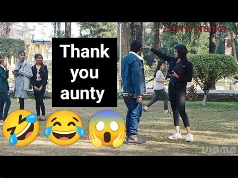 Thank You Aunty Prank On Cute Girls Reaction Video Zain K Pranks