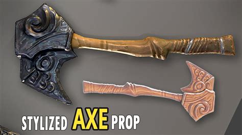 Making A Stylized Axe Weapon In Maya Zbrush And Substance 3d Painter
